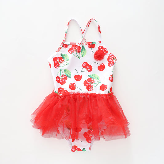 Girls Cherry Tutu Swimsuit Ollies Place