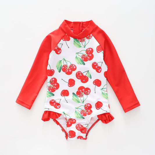 Girls Cherry Print Paddle Suit Ollies Place