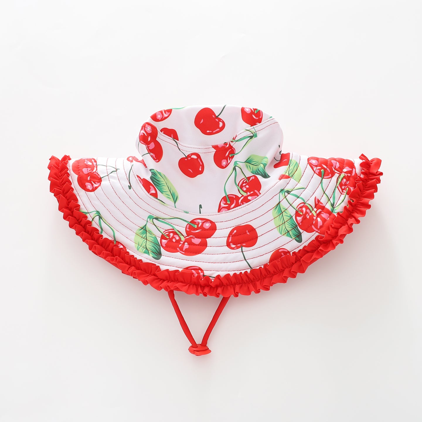 Girls Cherry Print Bucket Hat Ollies Place