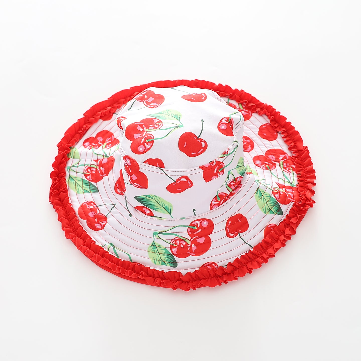 Girls Cherry Print Bucket Hat Ollies Place