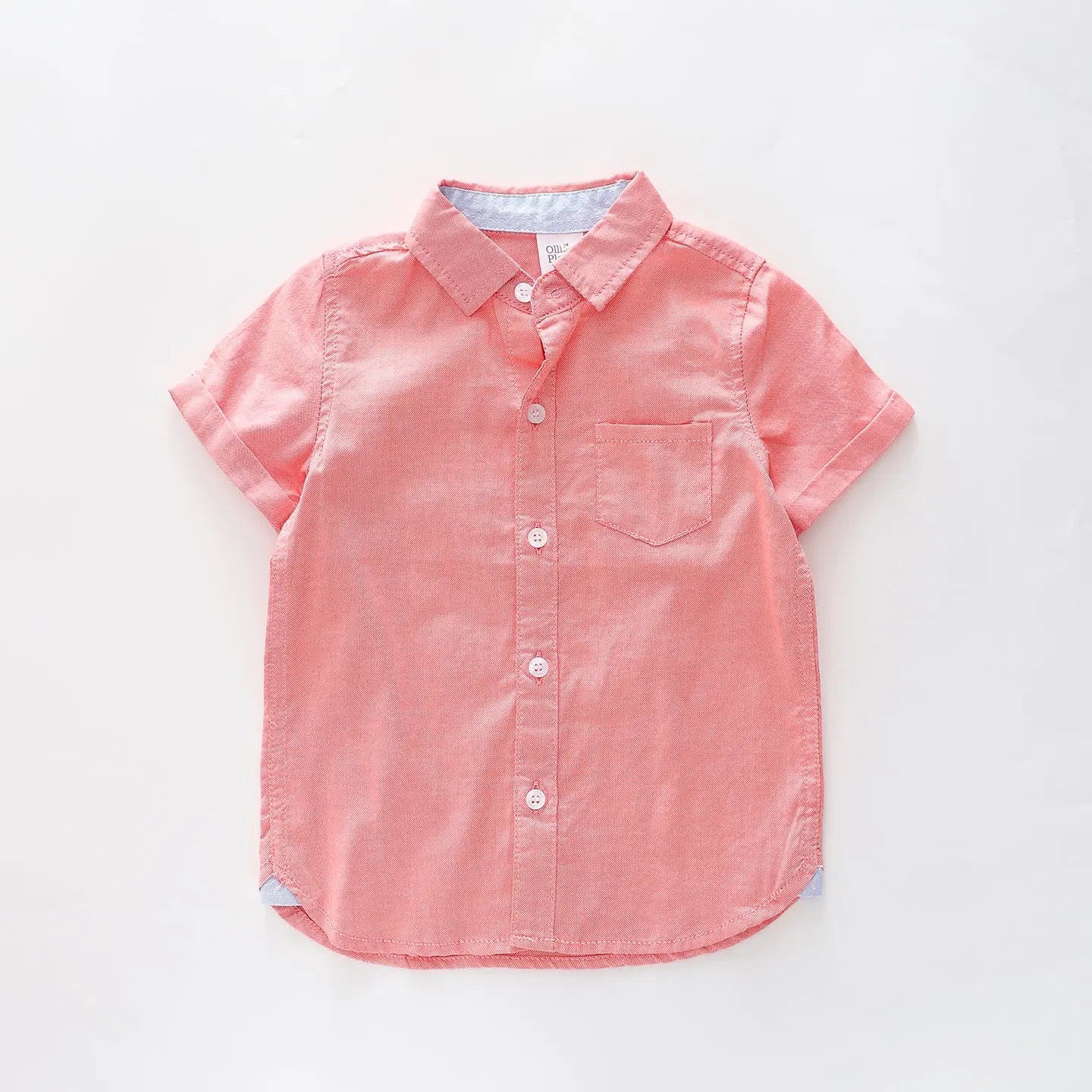 Infant Boys Coral Oxford Shirt Ollies Place