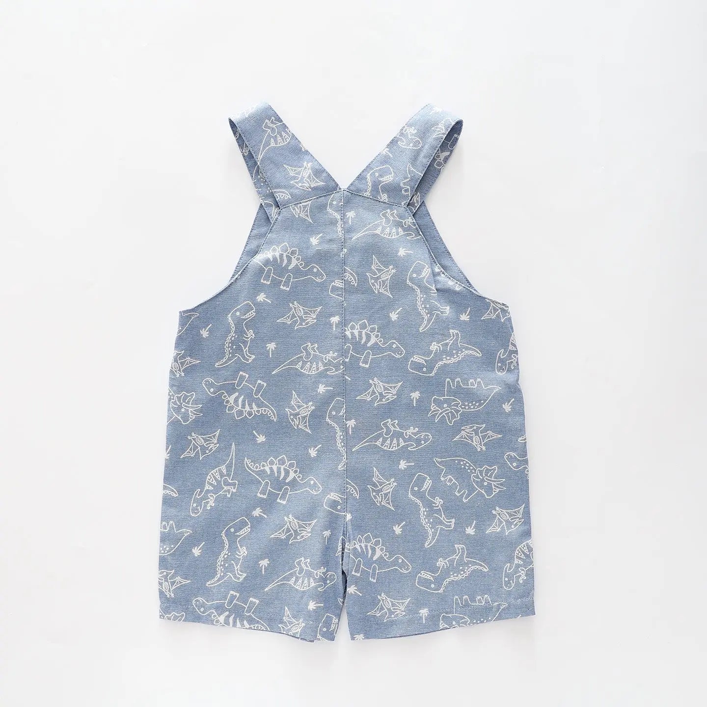 Infant Boys Dino Chambray Short Overalls Ollies Place