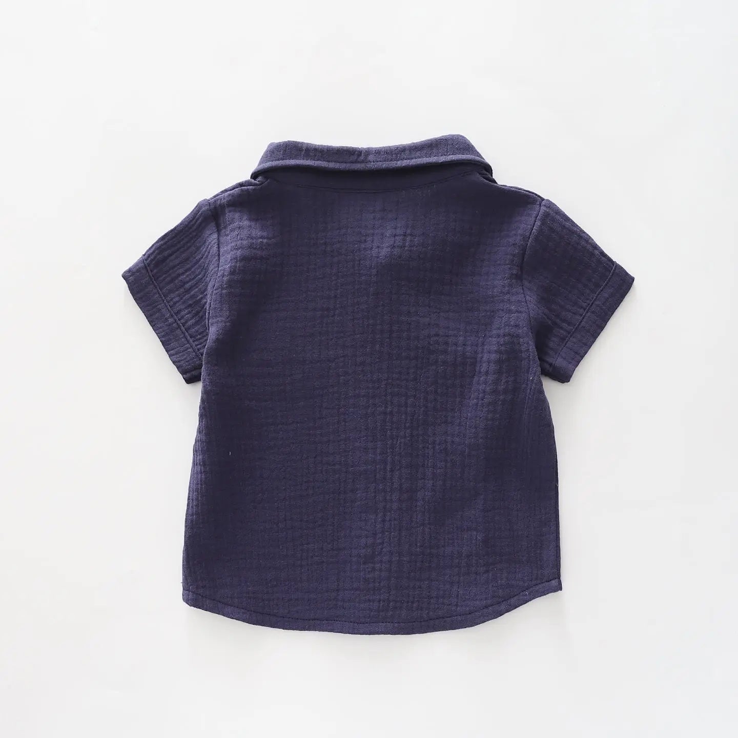 Infant Boys Navy Blue Cheesecloth Shirt Ollies Place