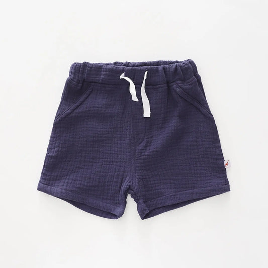 Infant Boys Navy Blue Cheesecloth Shorts Ollies Place