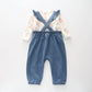 Infant Girls Chambray Overalls Set Ollies Place