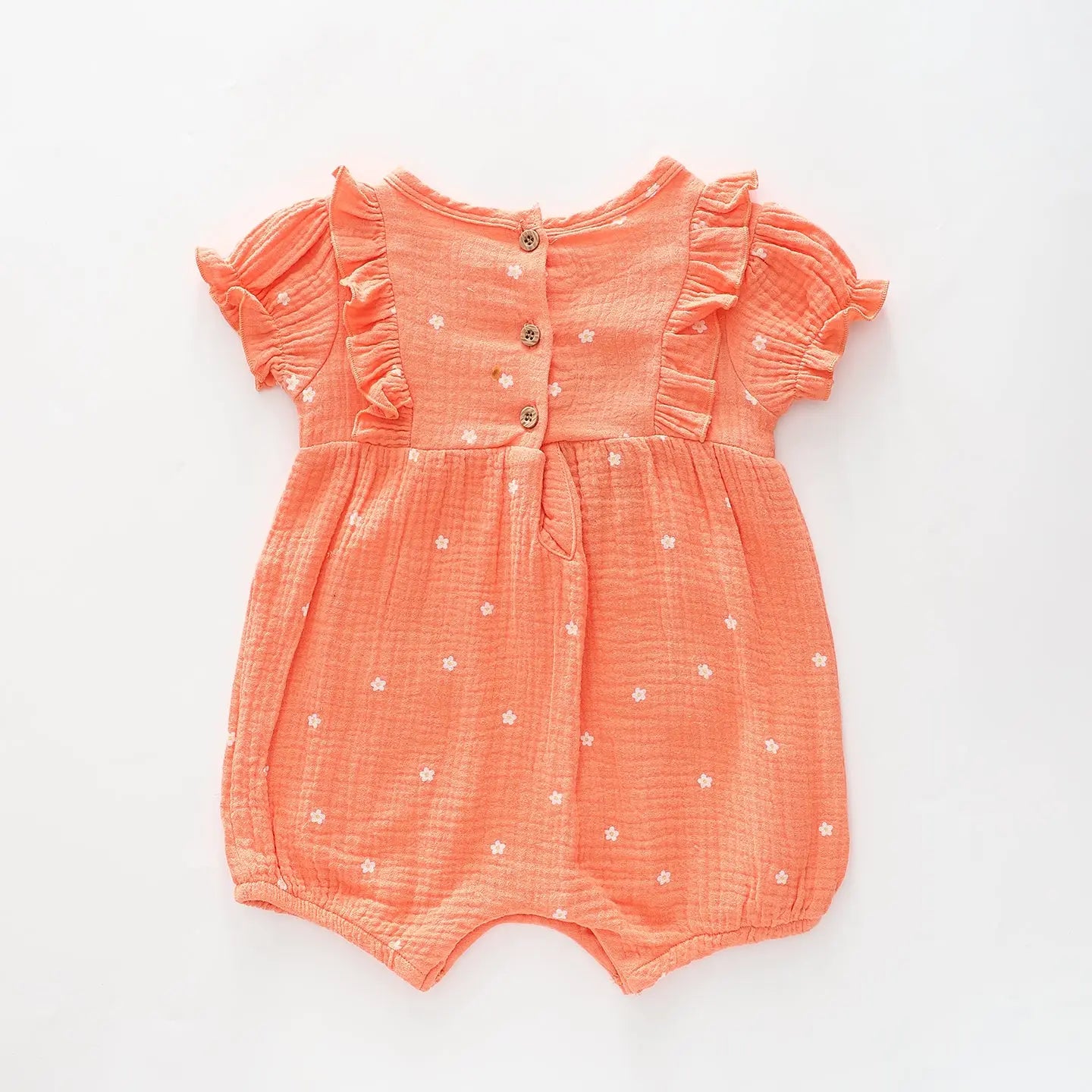 Infant Girls, Coral Cheesecloth Onesie Ollies Place