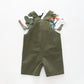 Infant and Toddler Boys Dinosaur Overalls 2 Piece Set Ollies Place