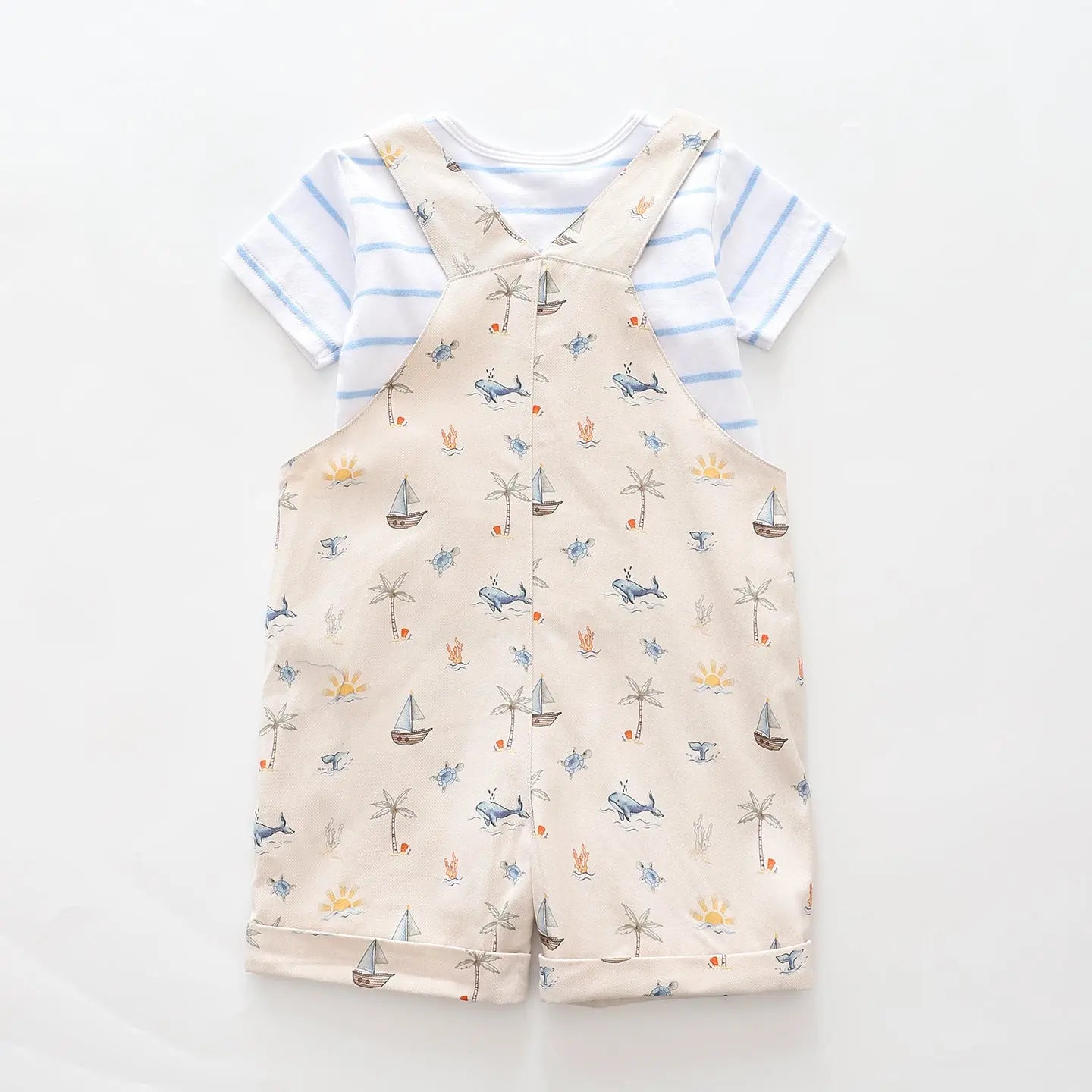 Island Vibes Shortalls Set Ollies Place