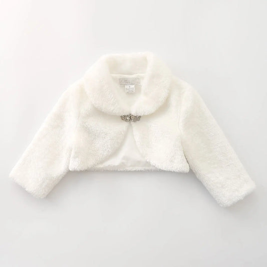 Ivory Faux Fur Bolero Stole Ollies Place