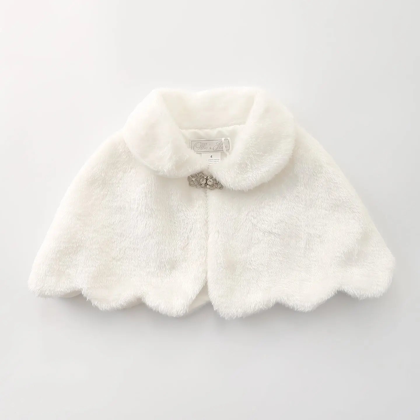 Ivory Faux Fur Stole Cape Ollies Place