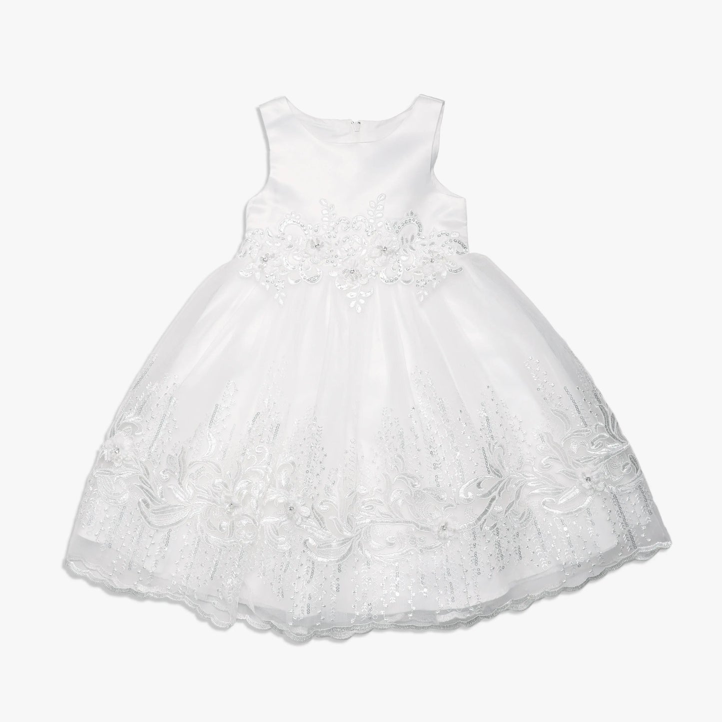 Ivory Flower Formal Girl Dress Lace Sequins Diamantes Ollies Place