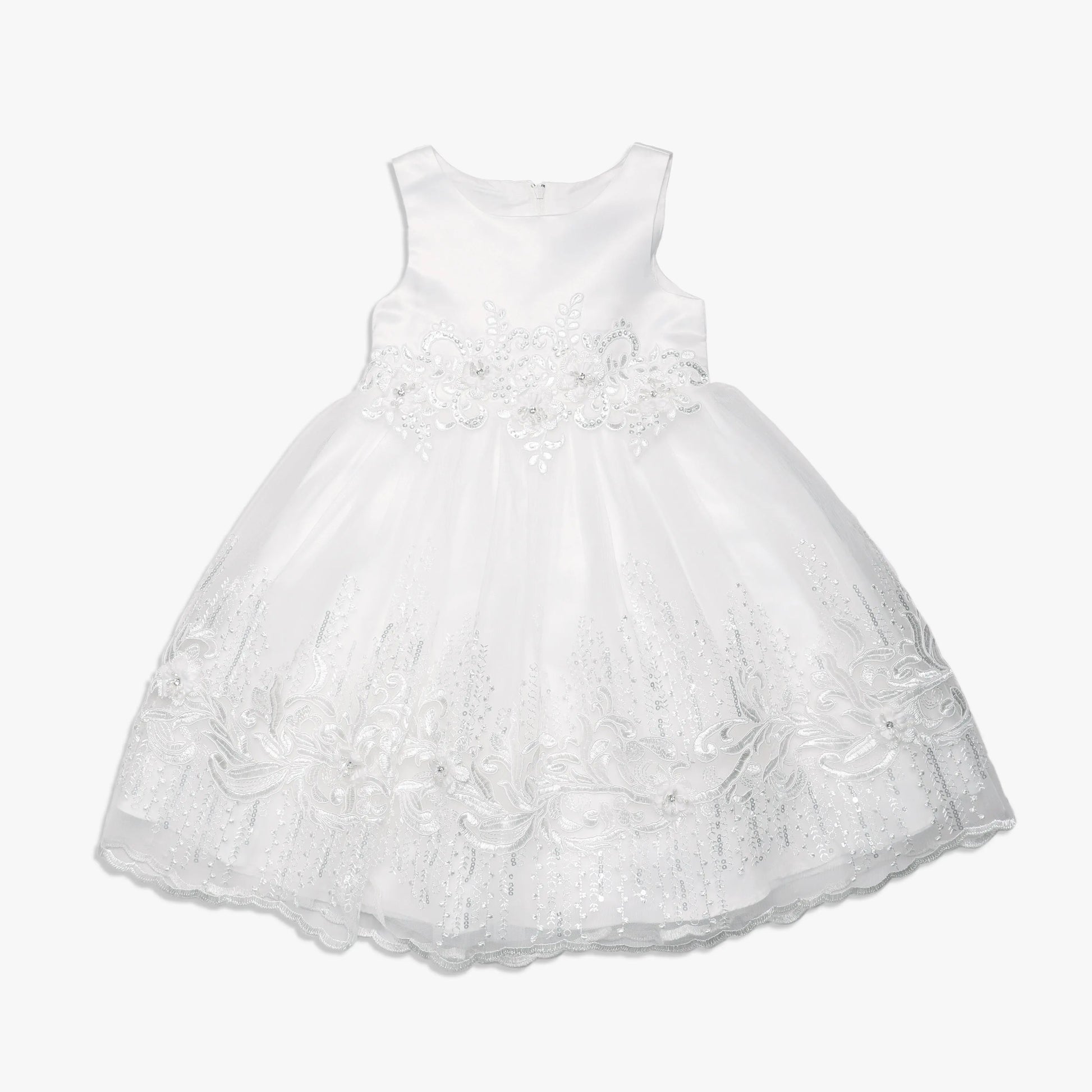 Ivory Flower Formal Girl Dress Lace Sequins Diamantes Ollies Place