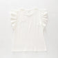 Ivory Ruffle Short Sleeve Top Ollies Place