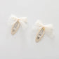 Ivory Sheer Bow Hair Clips 2 Pack Ollies Place