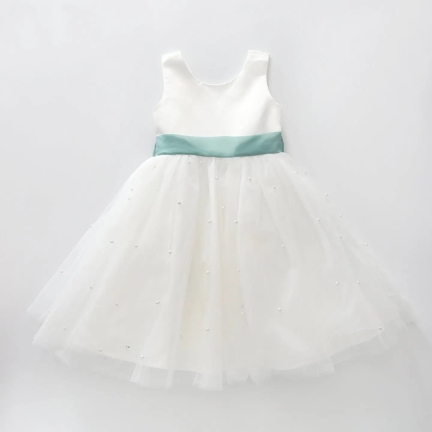 Ivory and Sage Pearl Girls Dress Ollies Place