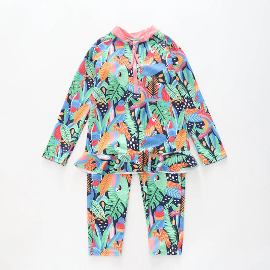 Jungle Long Sleeve Swimsuit Set Ollies Place