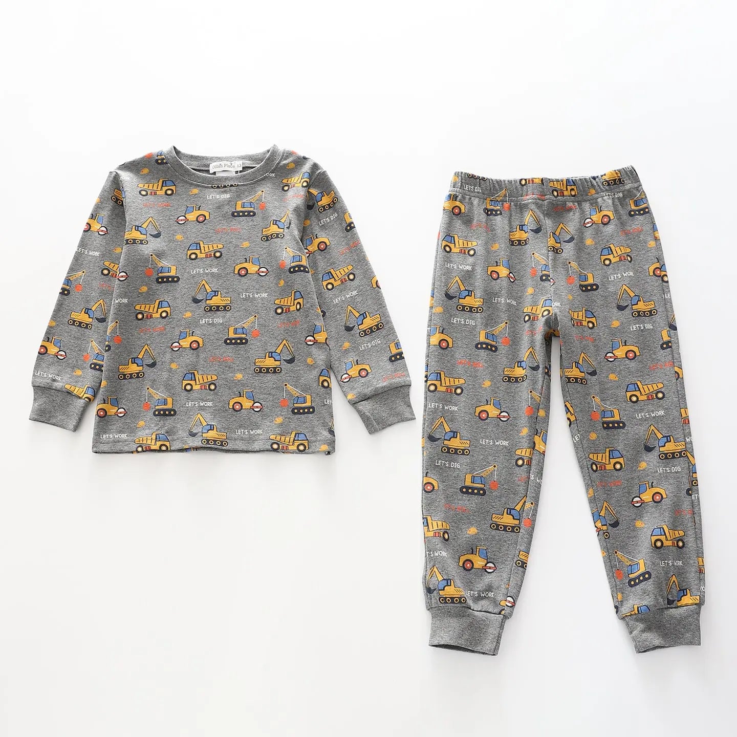 Junior Boys Construction Print PJ Set Ollies Place