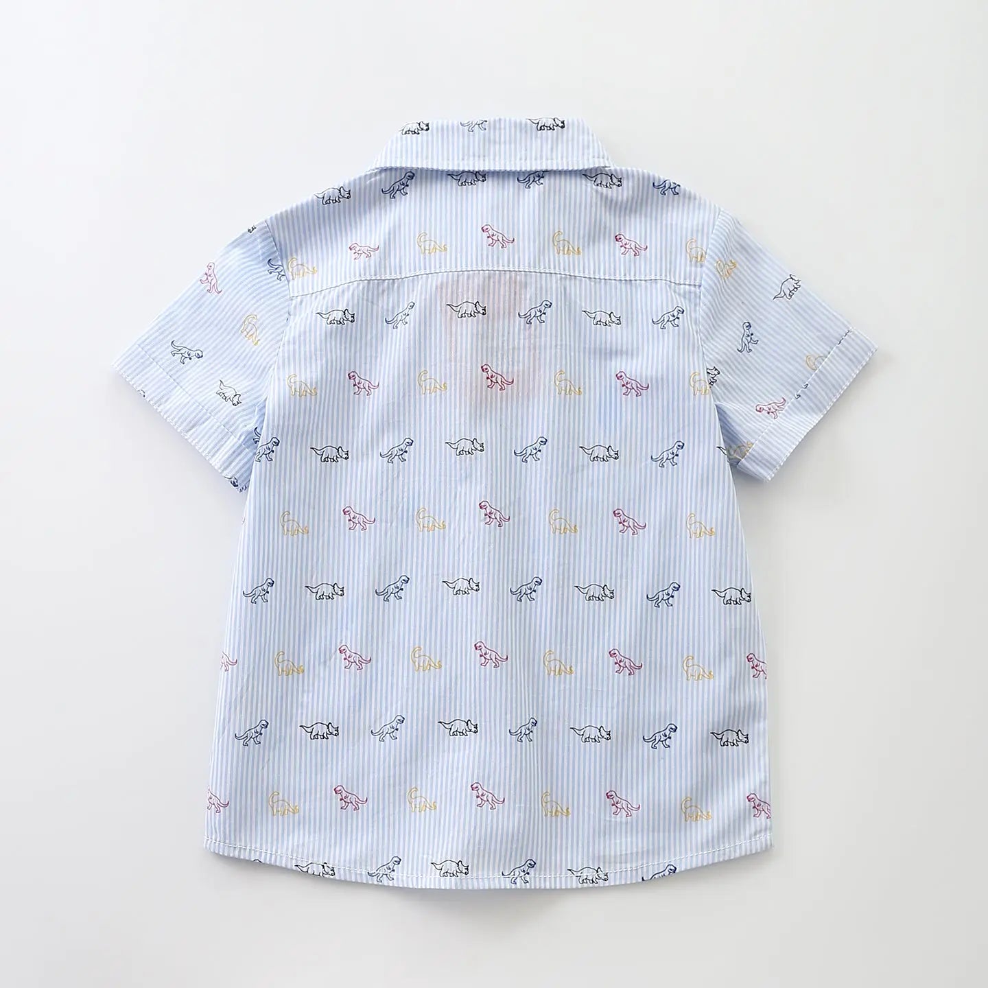 Junior Boys Dinosaur Print 100% Cotton Shirt Ollies Place