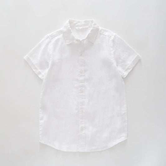 Junior Boys Linen Shirt Short Sleeve Ollies Place