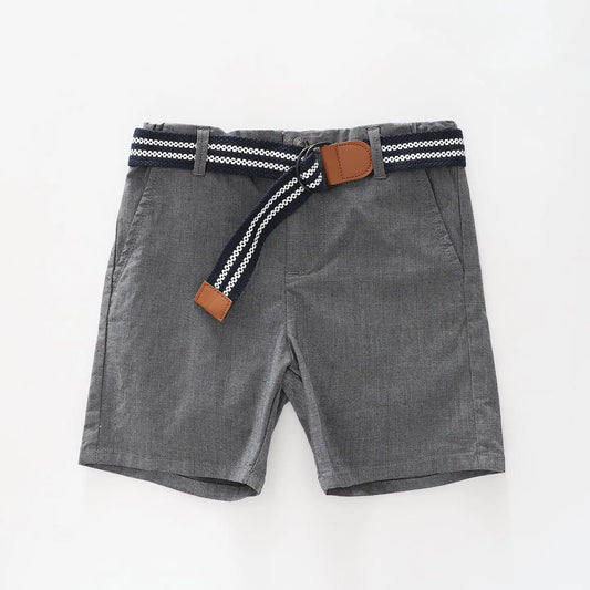 Junior Boys Navy and White Melange Shorts Ollies Place