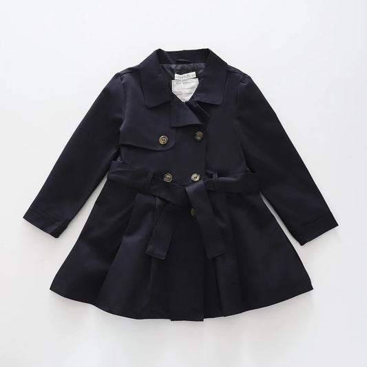 Junior Girls Navy Trench Coat Ollies Place