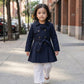 Junior Girls Navy Trench Coat Ollies Place