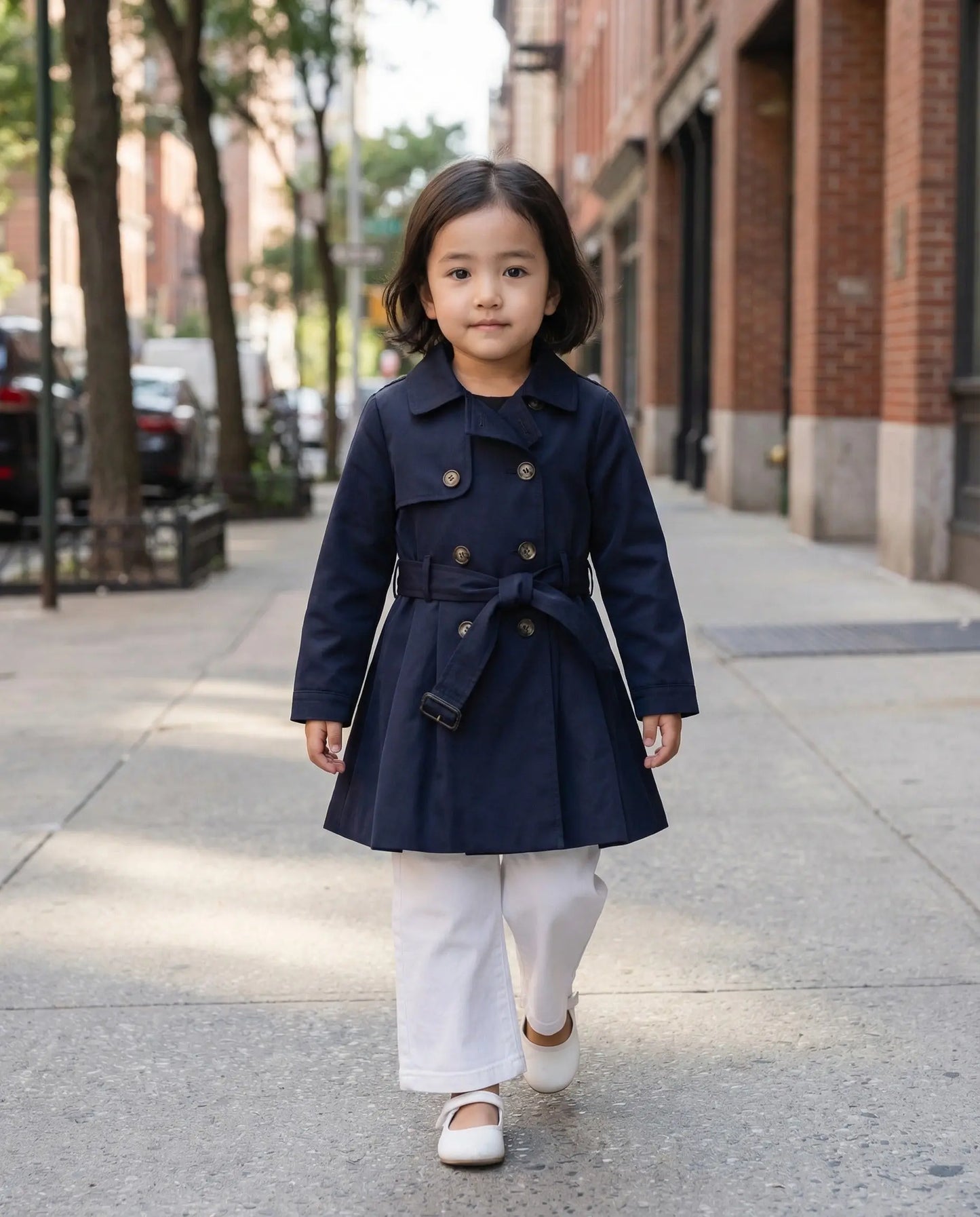 Junior Girls Navy Trench Coat Ollies Place