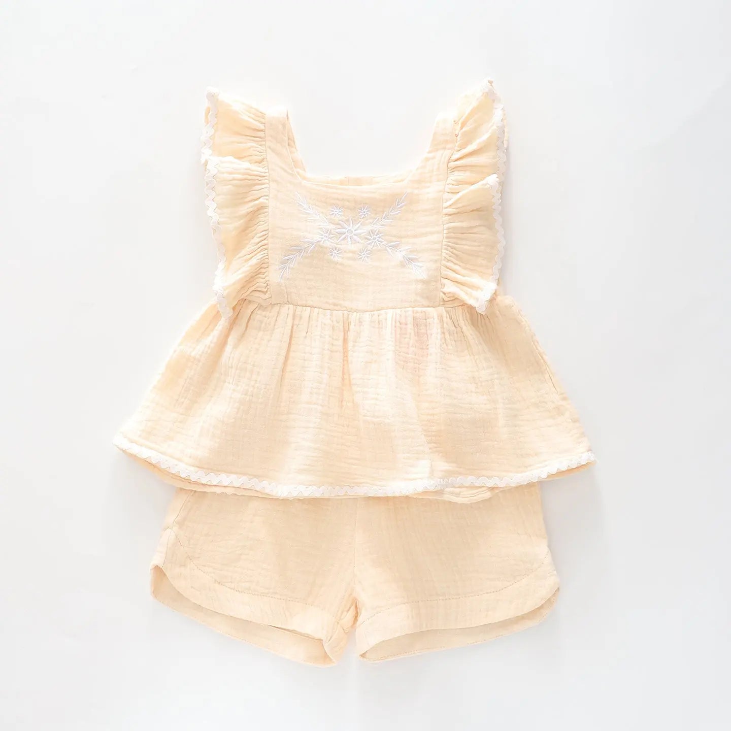 Junior Girls, Cheesecloth Top and Shorts Set Ollies Place