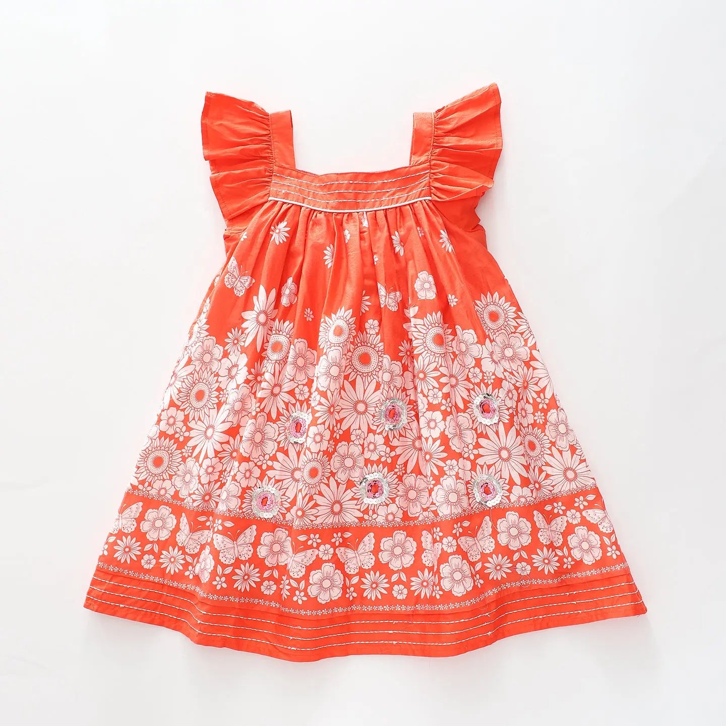 Junior Girls, Coral Floral Dress Ollies Place