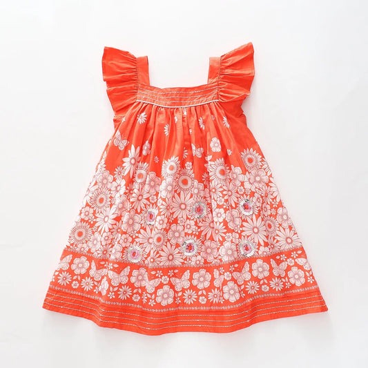 Junior Girls, Coral Floral Dress Ollies Place