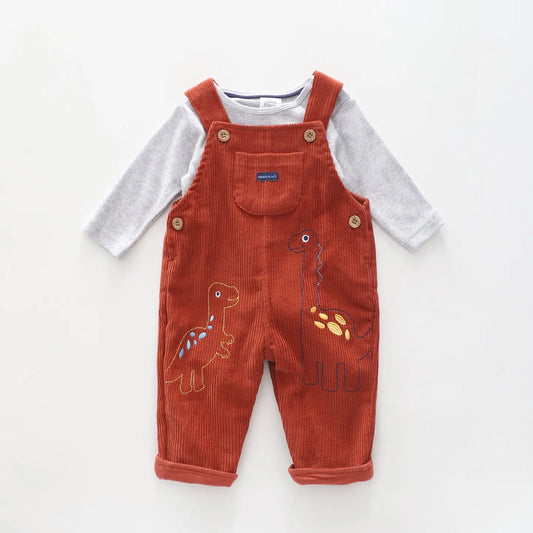 Jurassic Cutie, Baby Boys Overalls Set Ollies Place