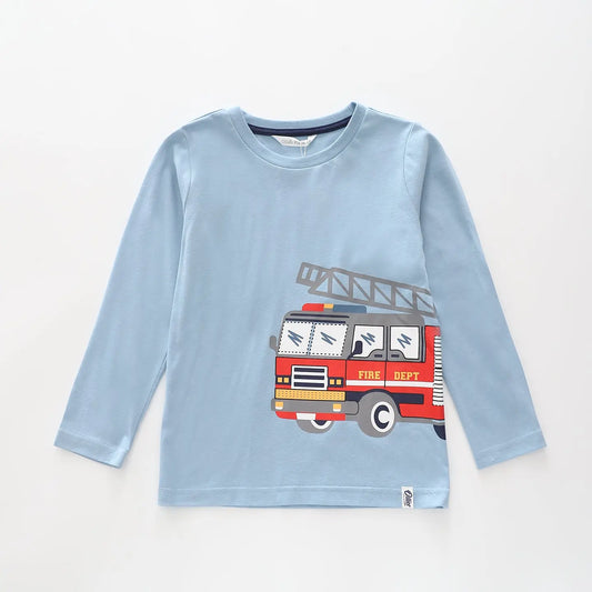 Kids Fire Truck LS Tee Ollies Place