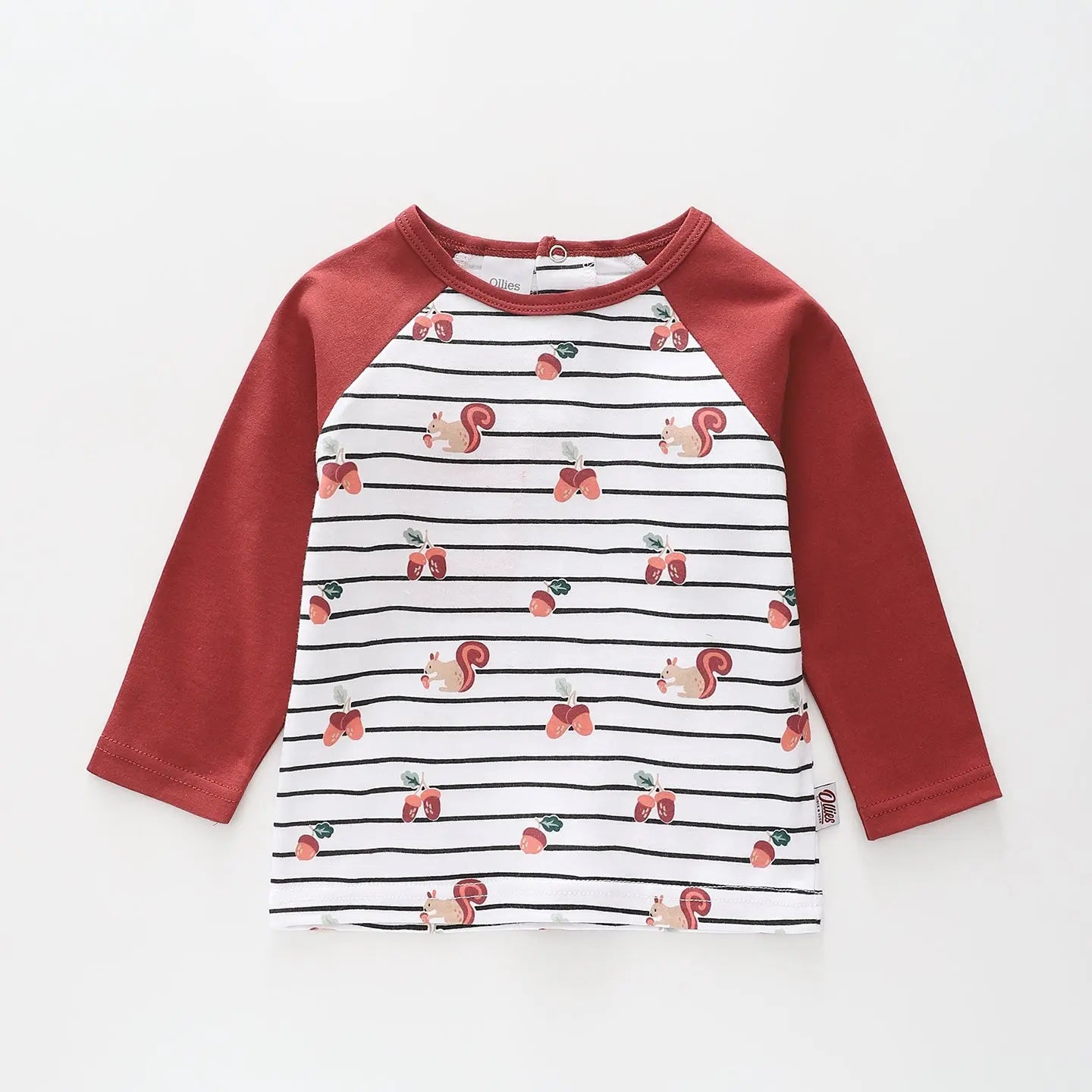 Kids Squirrel Raglan LS Tee Ollies Place