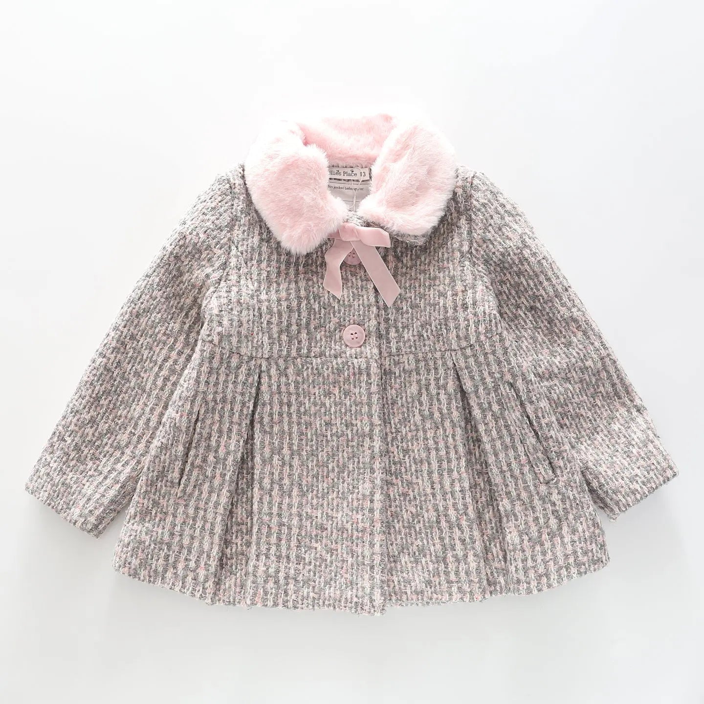 Kids Toddler Girl Blush Tweed Coat Ollies Place