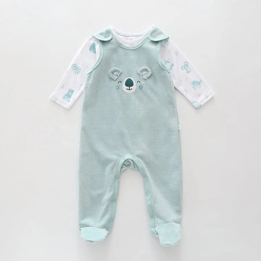 Koala Velour Overalls Set Ollies Place