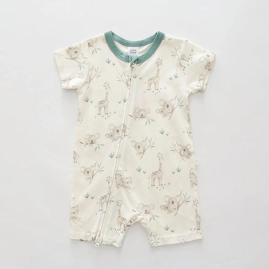 Koala and Friends Short Zip Romper Ollies Place