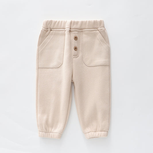 Beige Track Pants