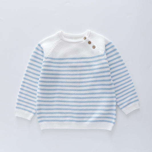 Blue Stripes Knit Jumper