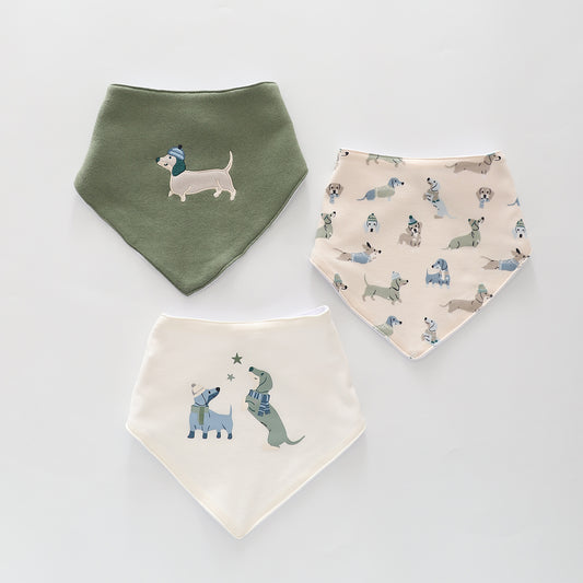 Sausage Dog Bib Set