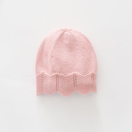 Pink Fine Knit Beanie