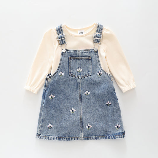 Ditsy Denin Pinafore Outfit