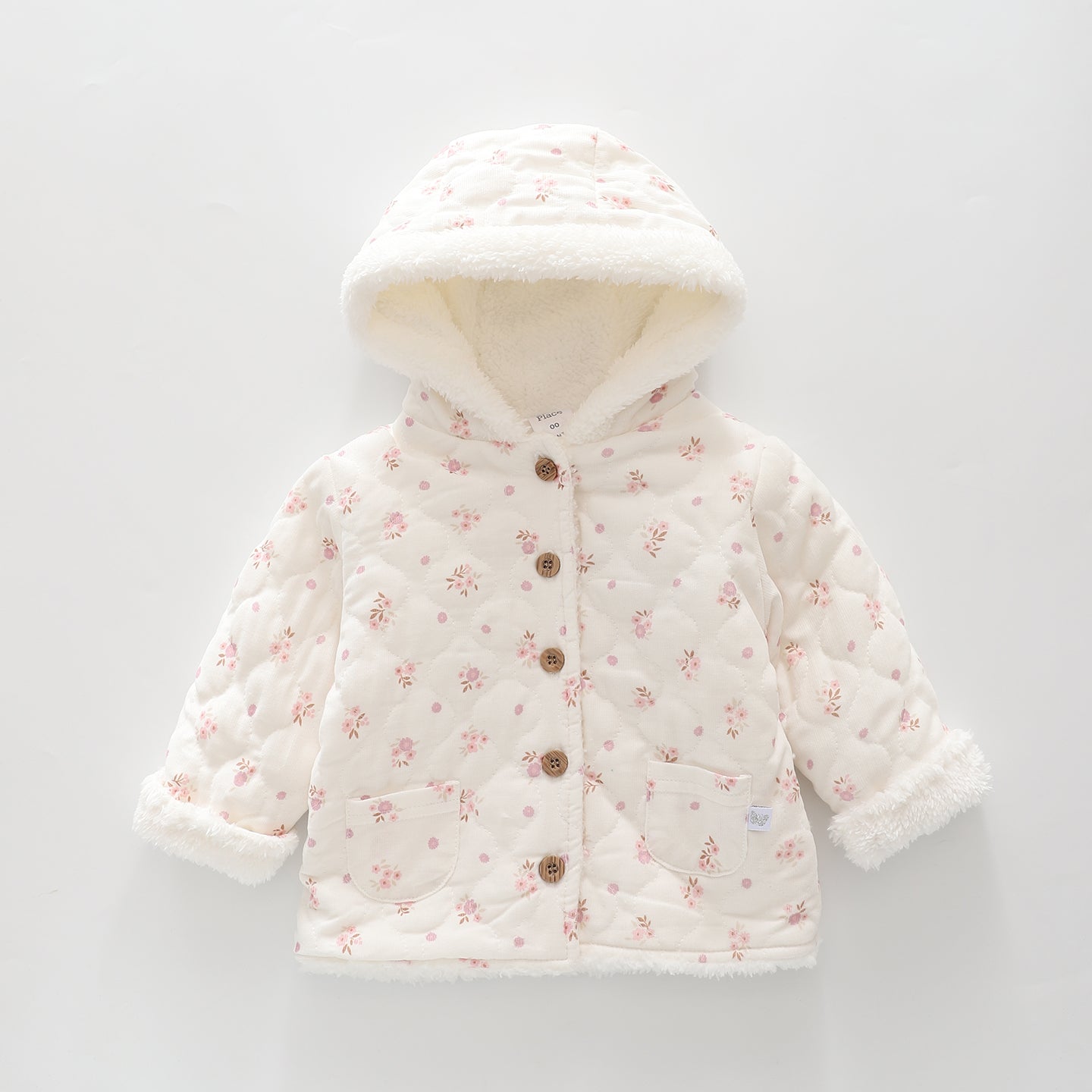 Floral Sherpa Hooded Jacket