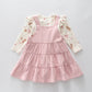Pink Pinafore Dress Set