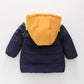 Gold and Navy Puffer Jacket