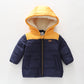 Gold and Navy Puffer Jacket