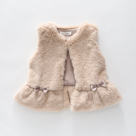 Lovely Deer Faux Fur Vest