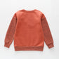 Spliced Rusty Brown Sweatshirt