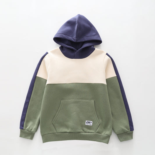 Spliced Fleece Hoodie