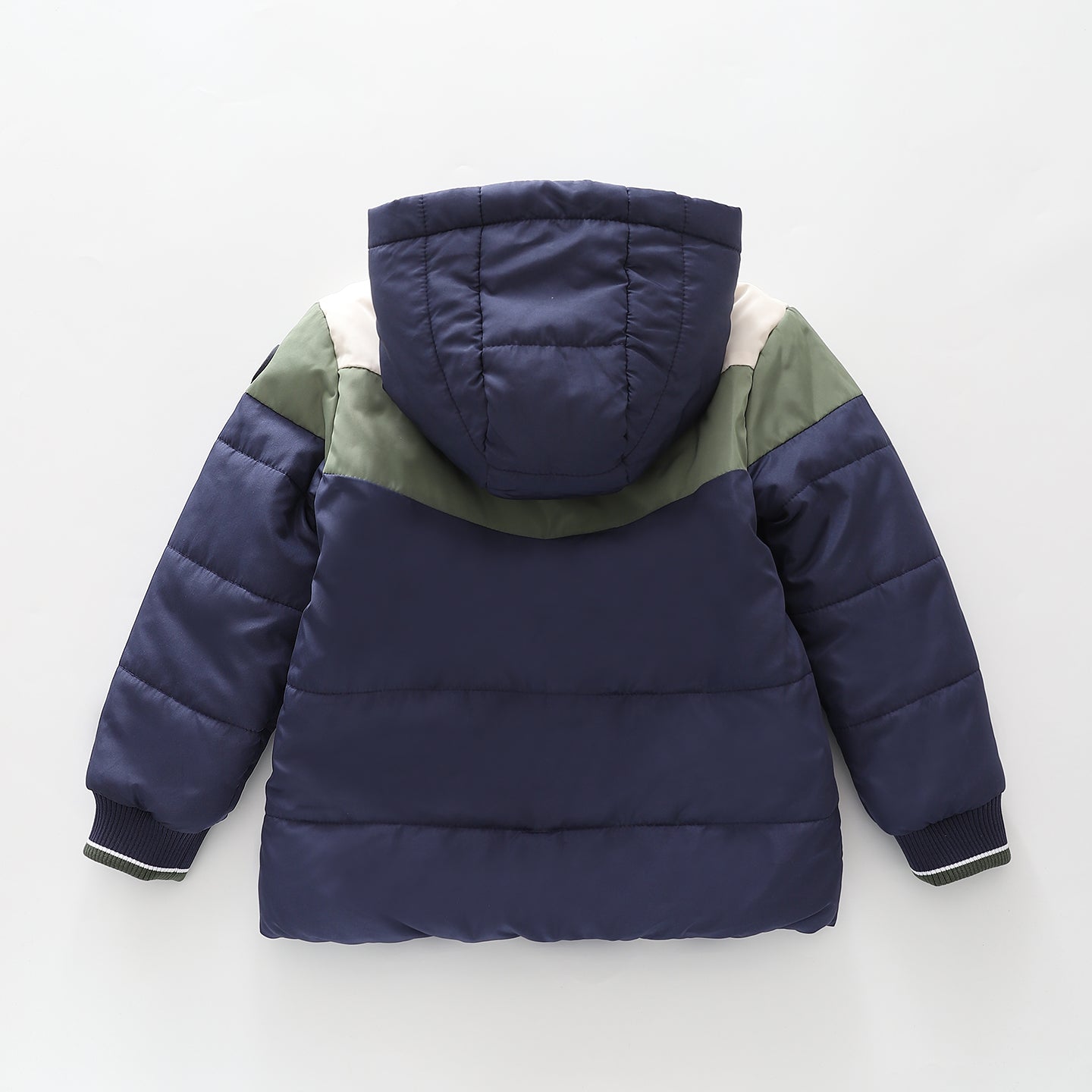 Navy Sherpa Puffer Jacket