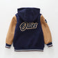 Navy Varsity Hooded Jacket